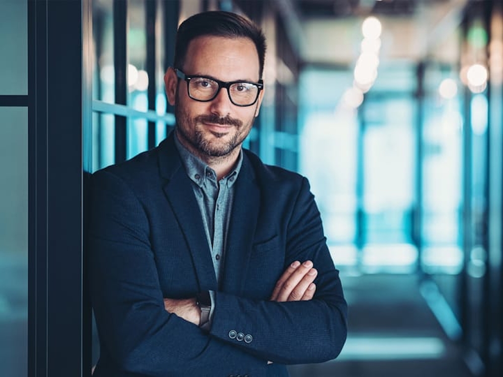 man crossing his arms