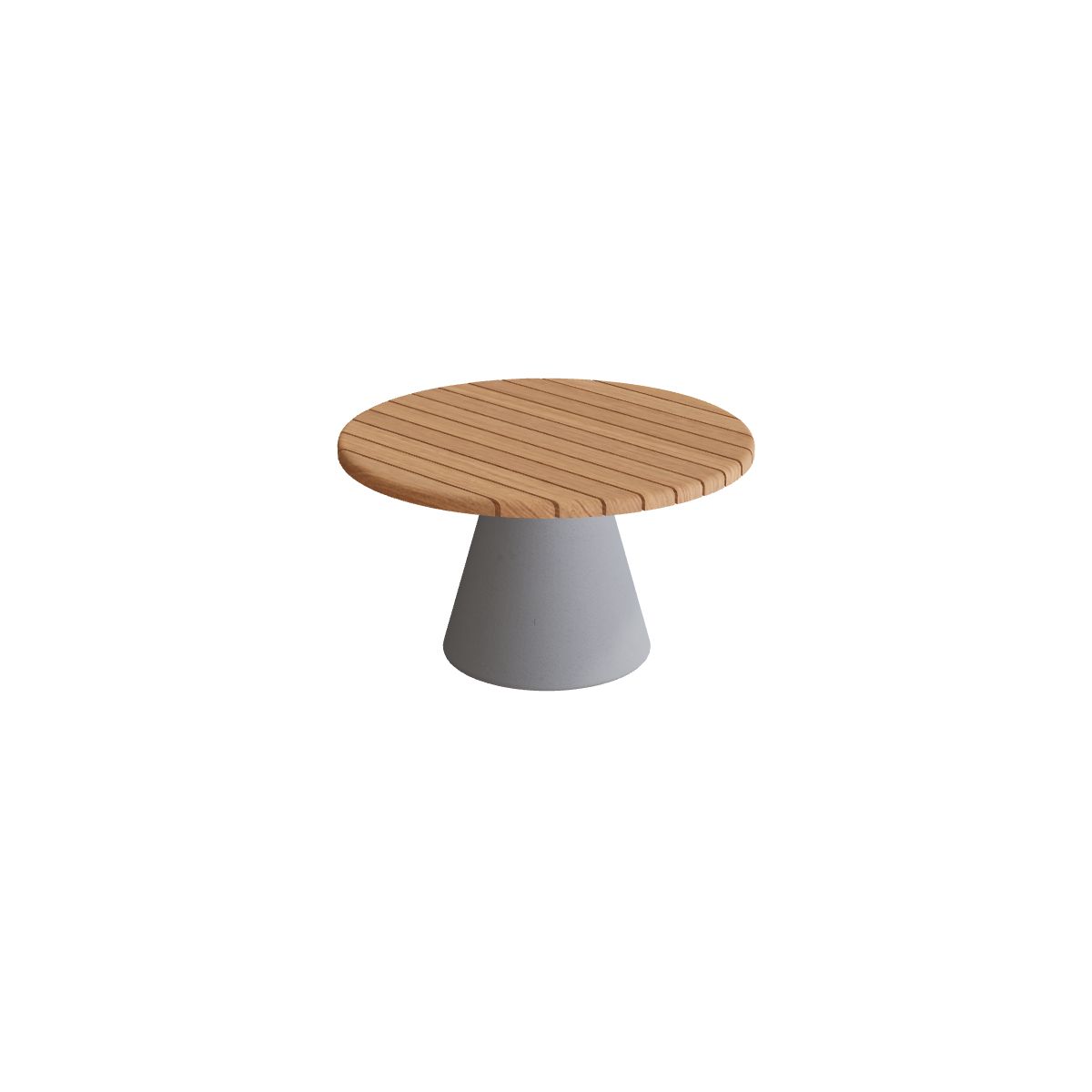 Conix side table Ø 60cm concrete & teak top | Royal Botania