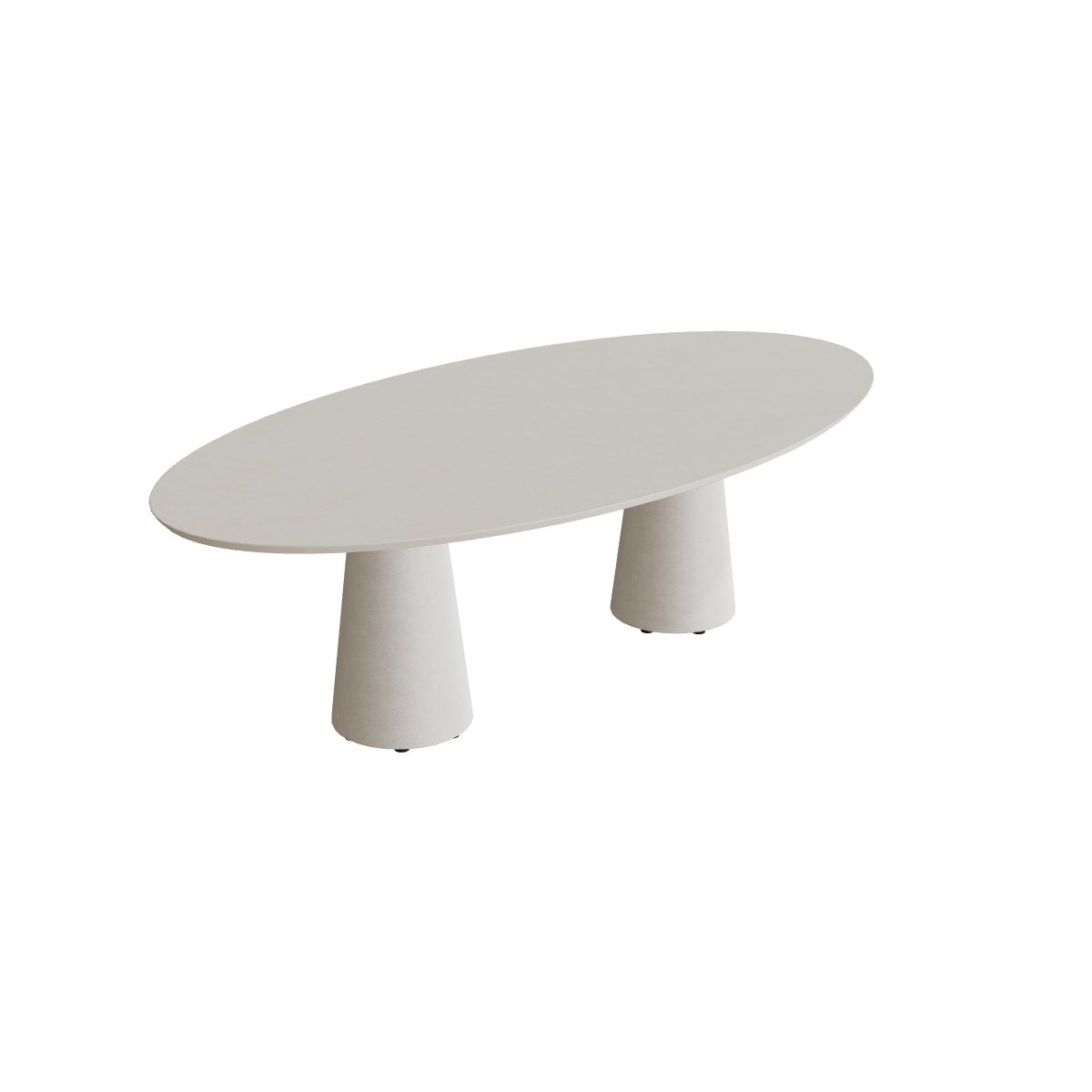 Conix table 250x130cm Ellipse concrete | Royal Botania