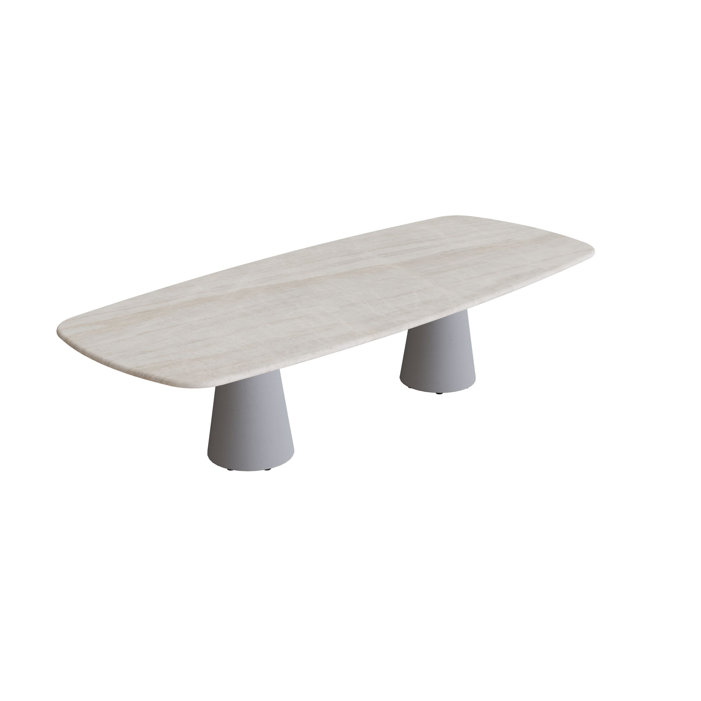 Conix table 300x120cm concrete & ceramic top | Royal Botania