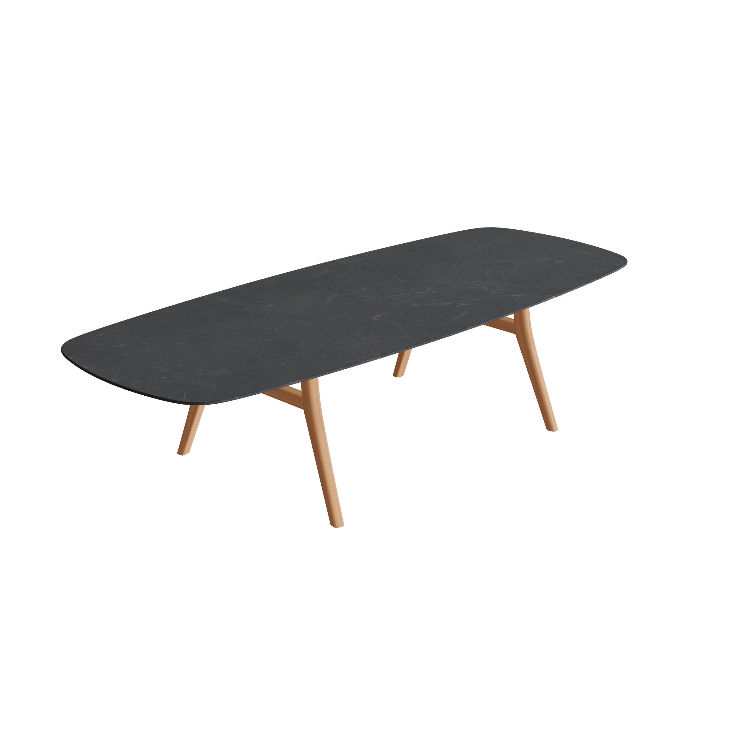 Zidiz table 300x120cm oval teak & ceramic top | Royal Botania