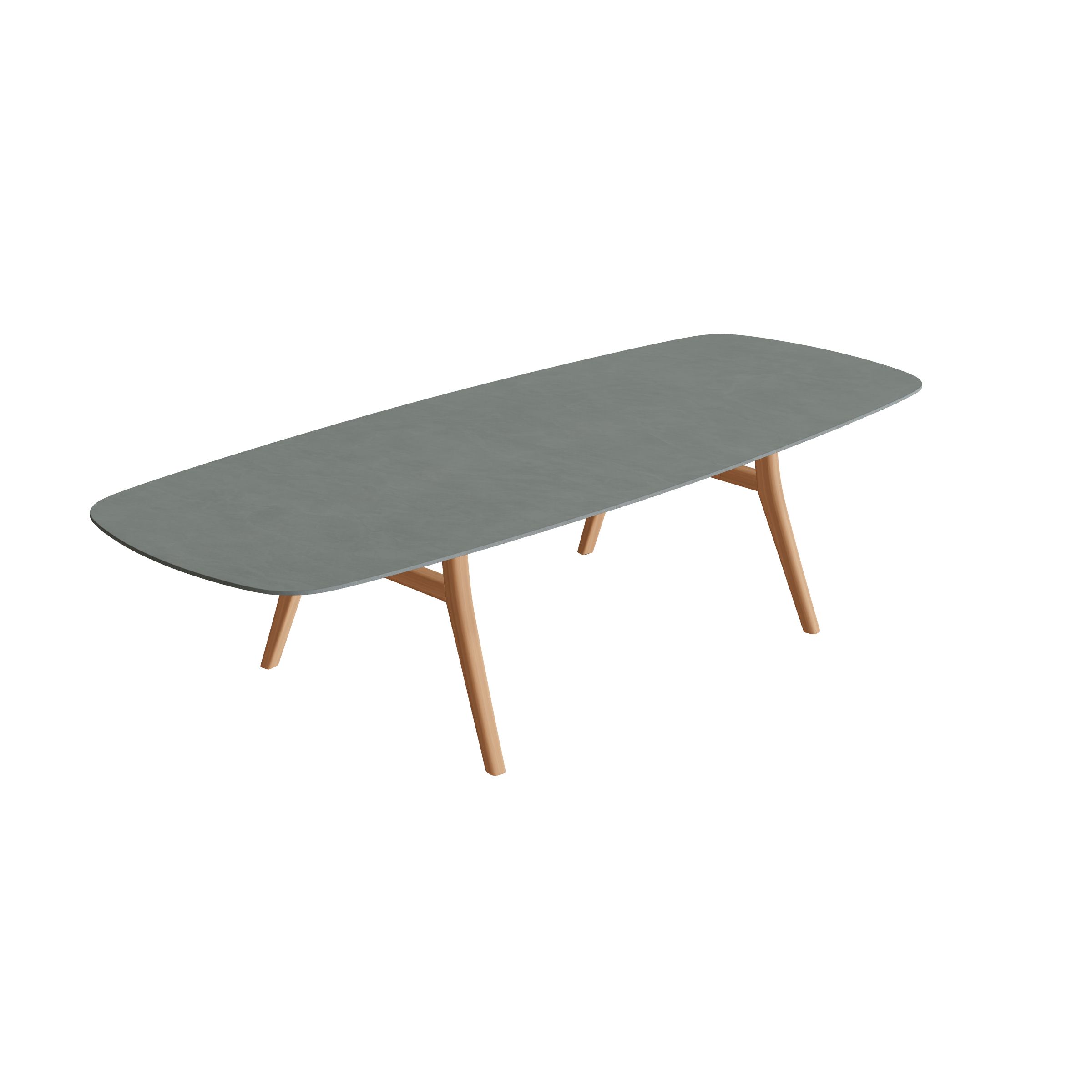 Zidiz table 300x120cm oval teak & ceramic top | Royal Botania