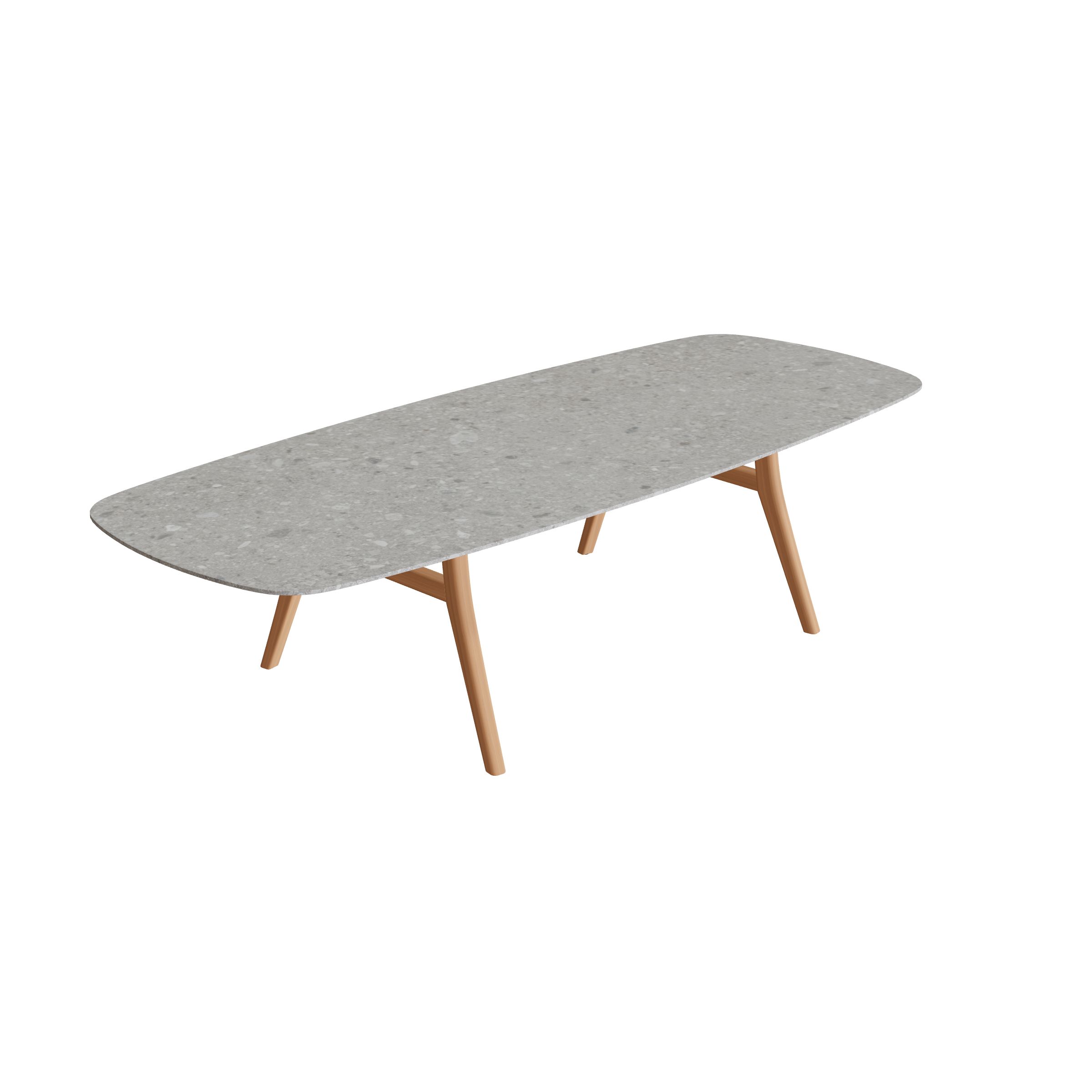 Zidiz table 300x120cm oval teak & ceramic top | Royal Botania
