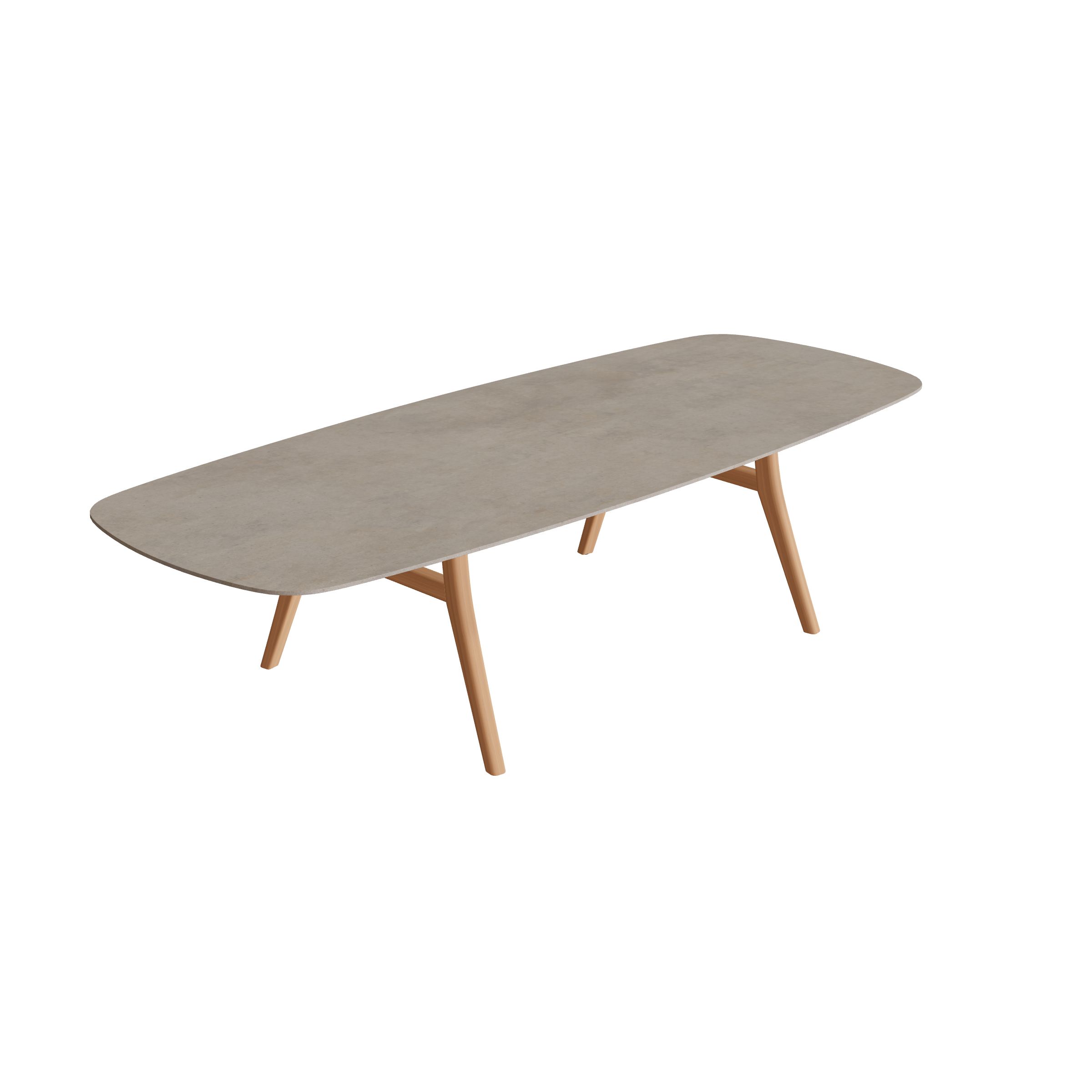Zidiz table 300x120cm oval teak & ceramic top | Royal Botania
