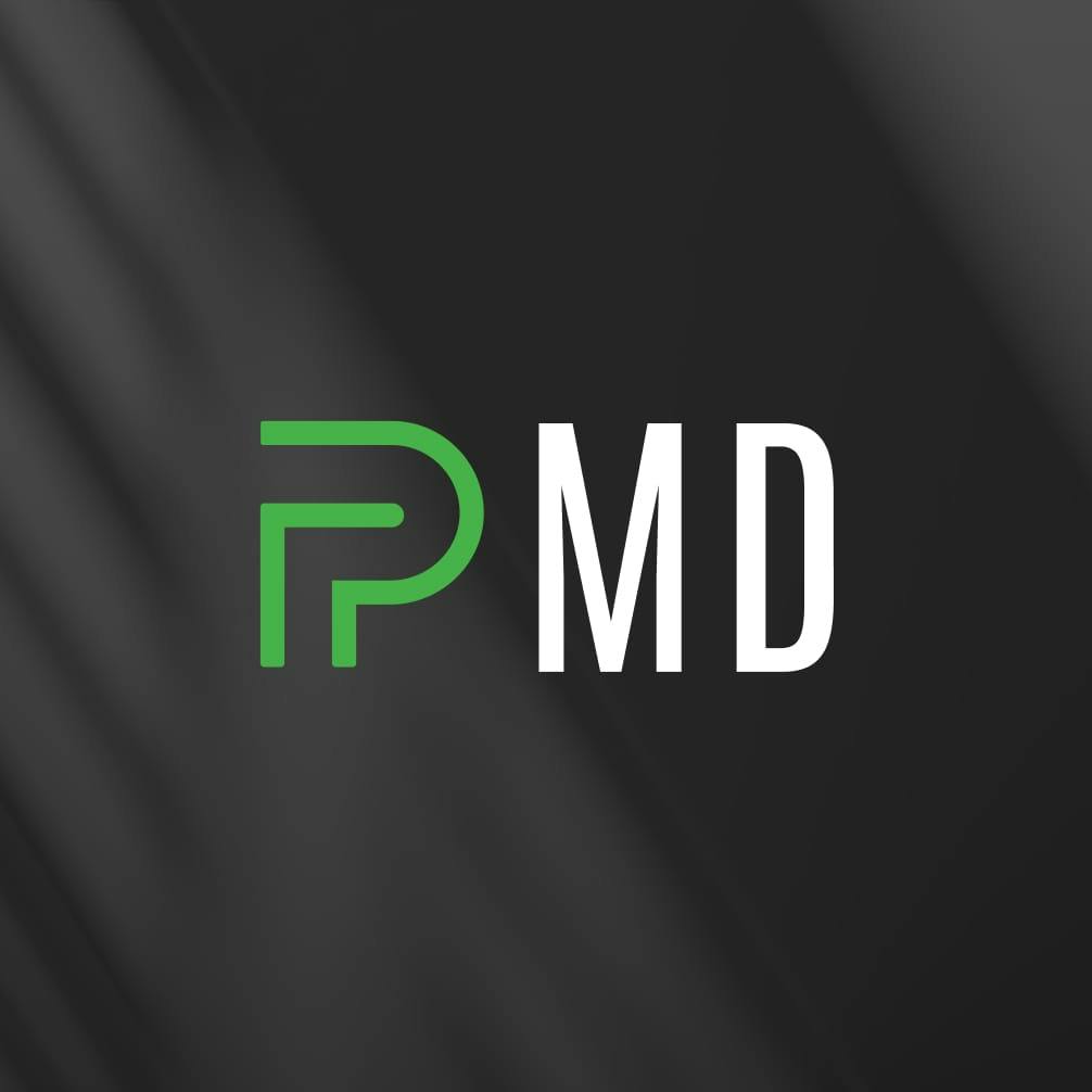 blackish gray with PMD logo