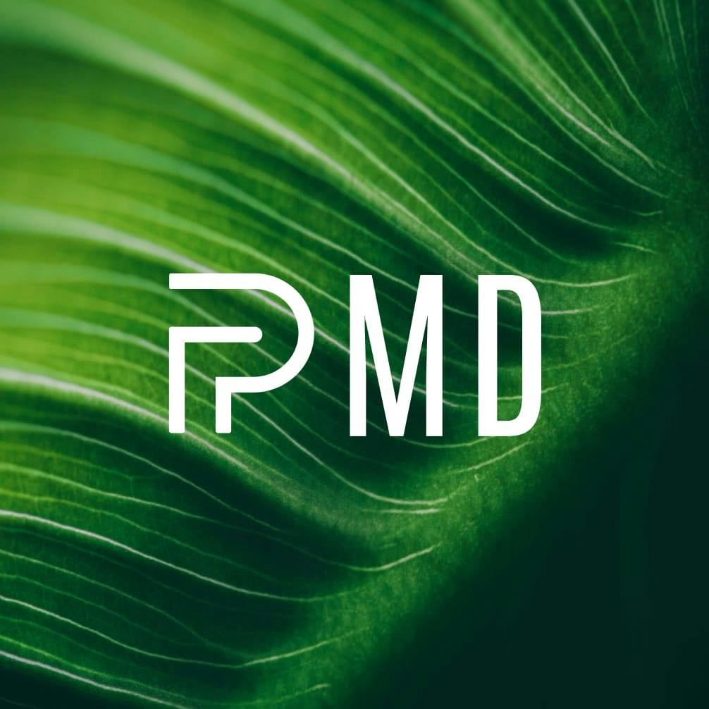 leaf texture with PMD logo