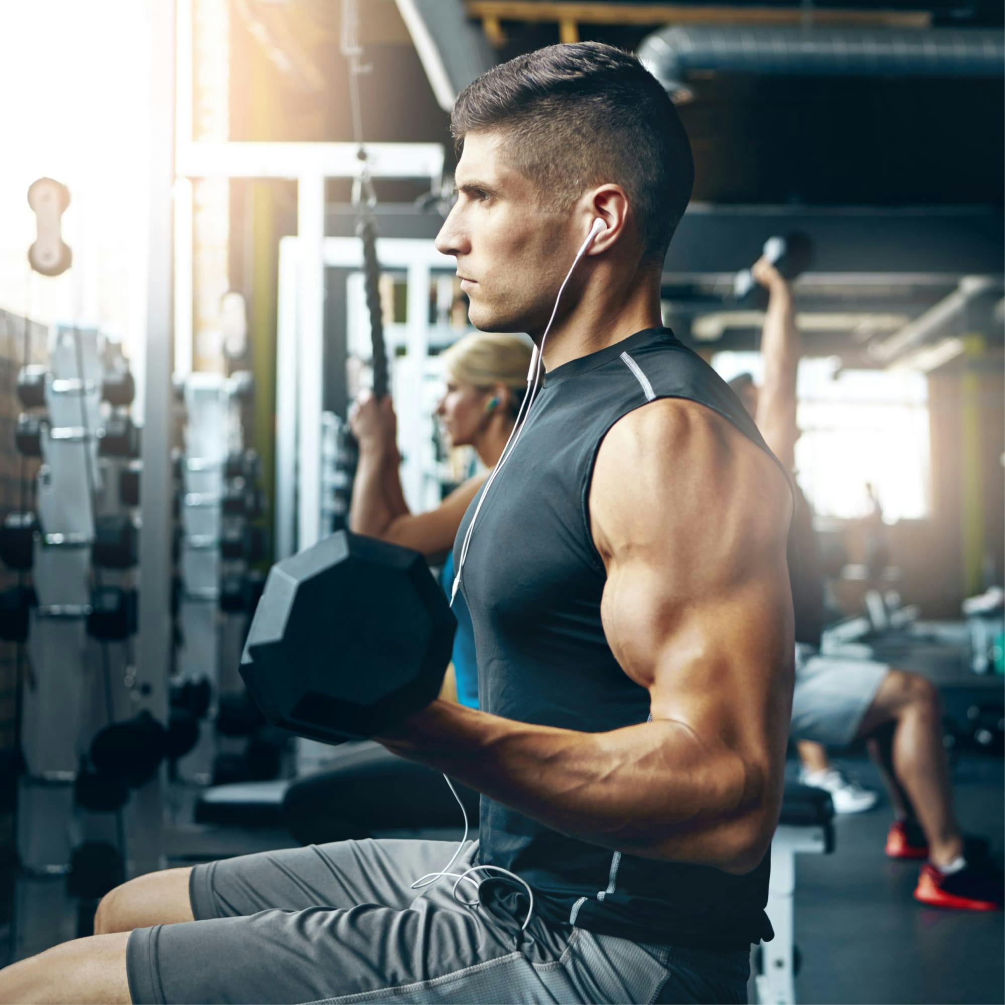 Man weightlifting in a gym