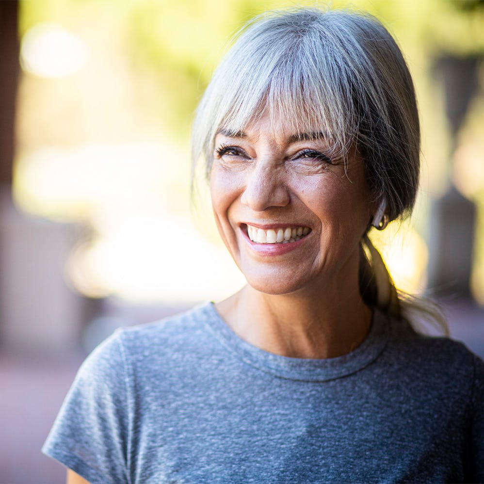woman smiling