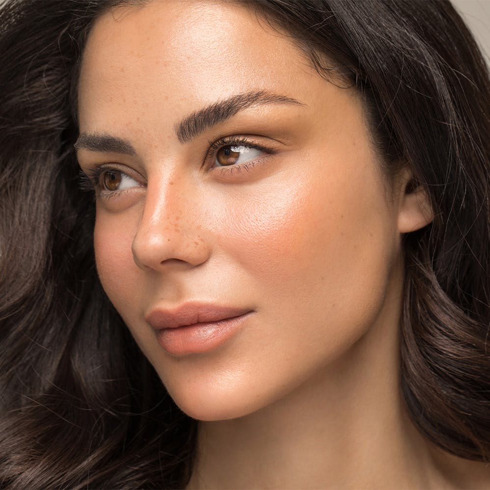 woman looking to side