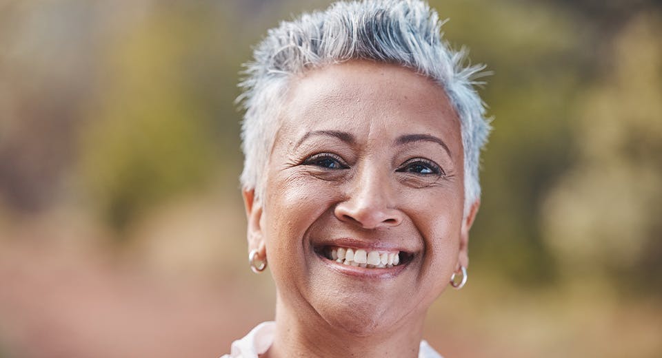 woman smiling