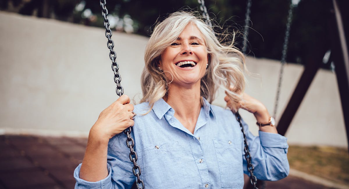 woman on a swing
