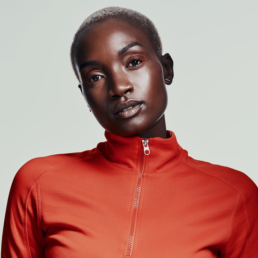 woman in athletic top