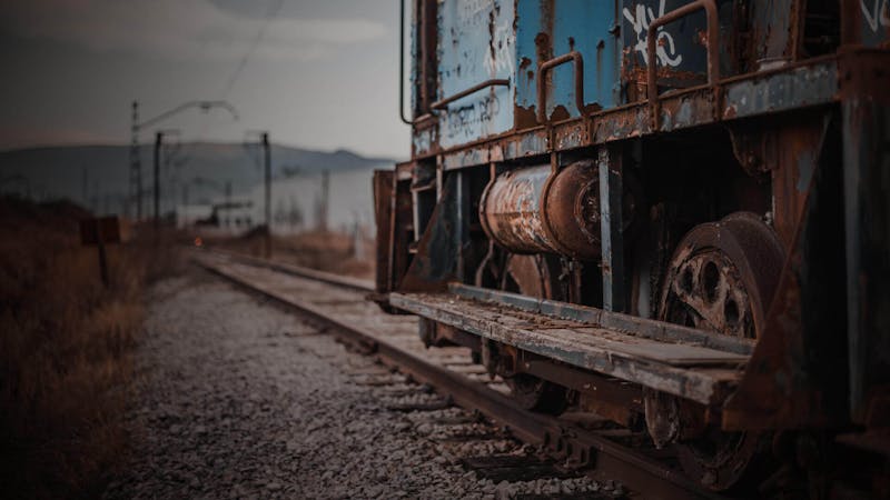 A rusty train