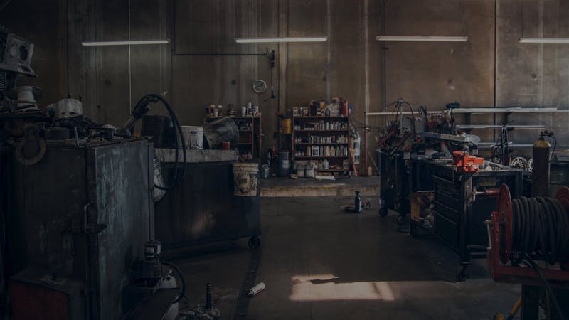 The inside of a workshop