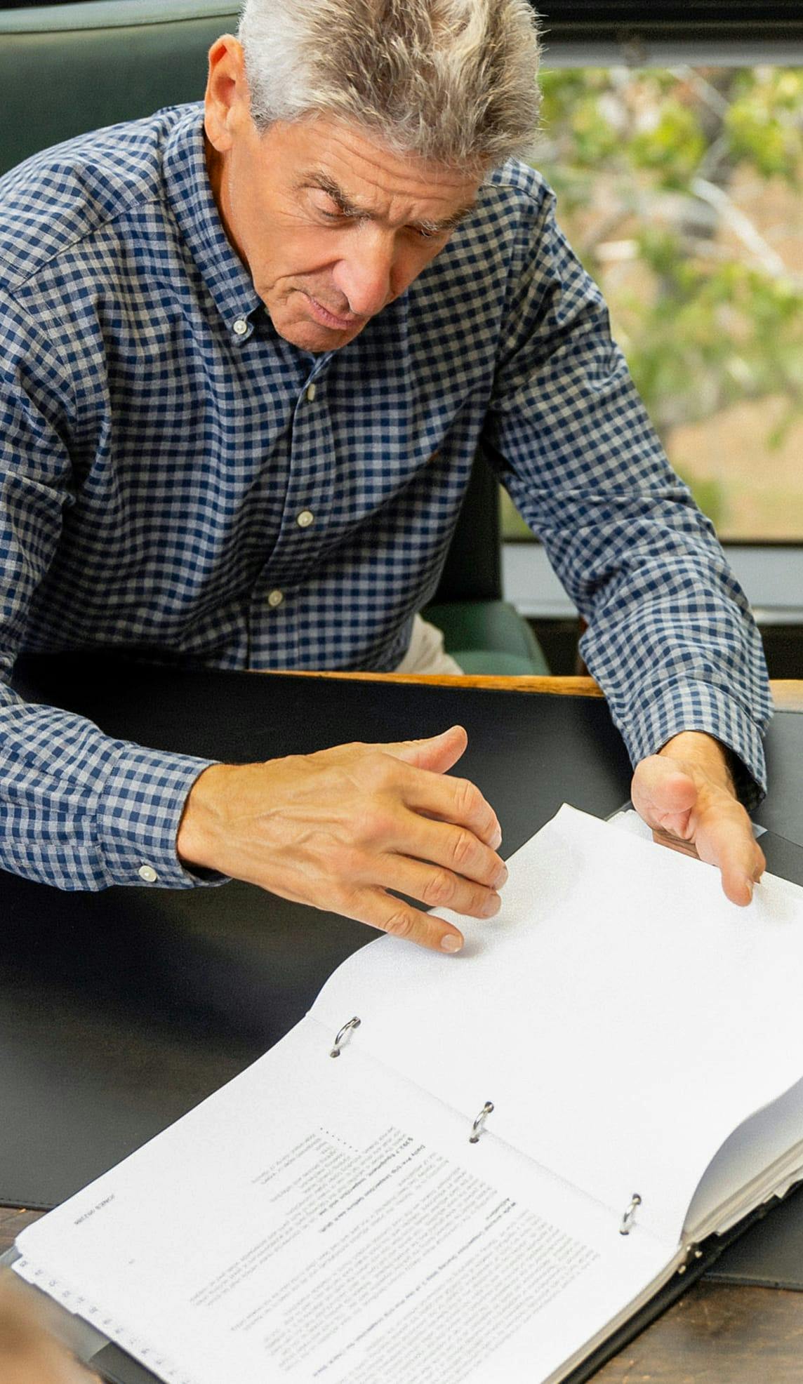 Kevin Camp reviewing case