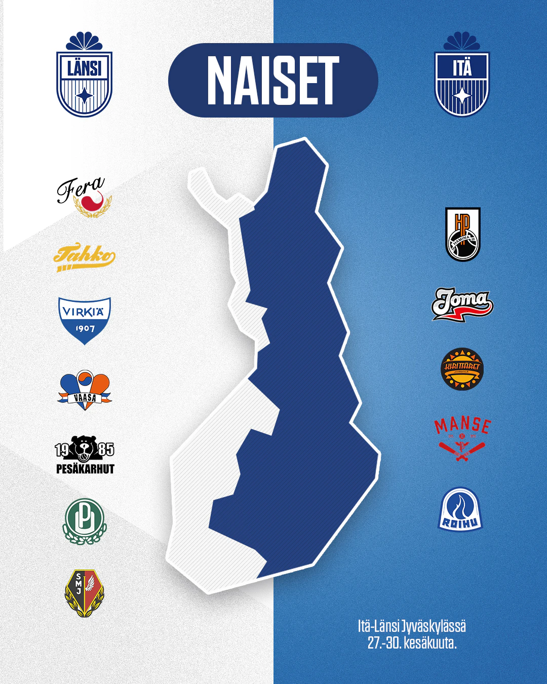 Idän ja Lännen joukkuejako 2024 - naiset