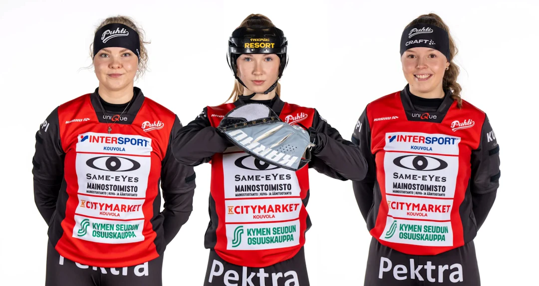 Etelälohkon tilastoja johtava kolmikko. Nea Forsell, Inka Hovi, ja Annika Utriainen
