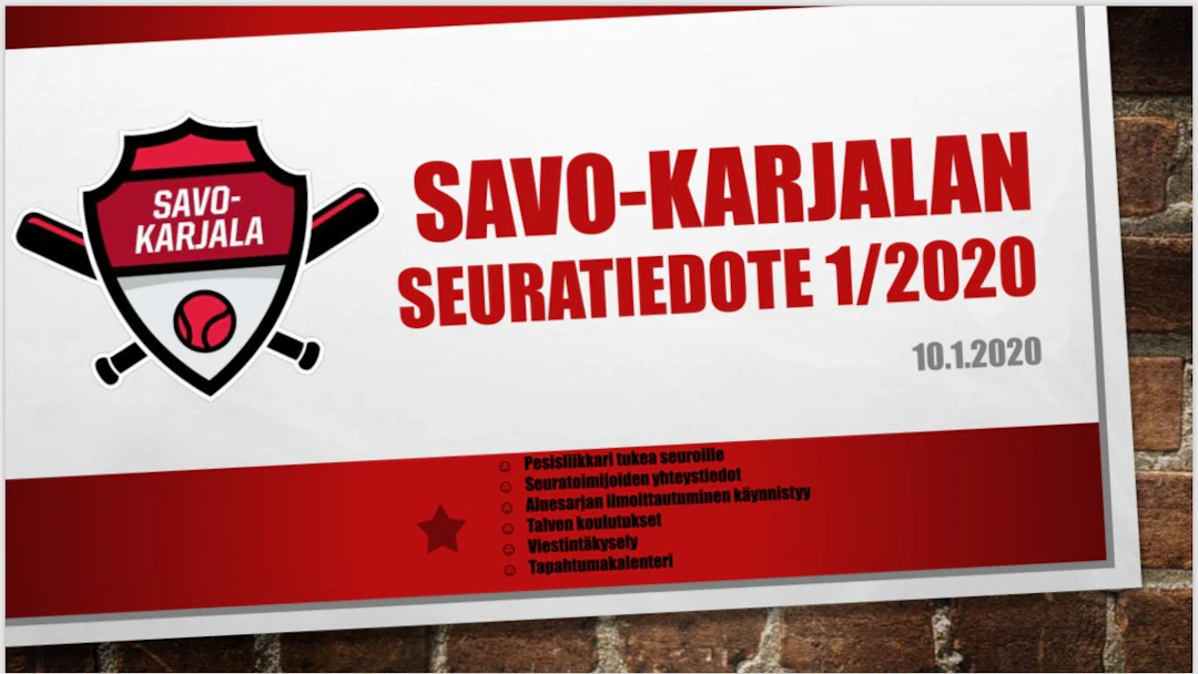 Seuratiedote 1