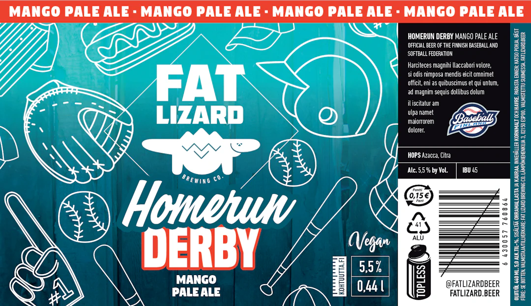 Homerun Derby label sketch