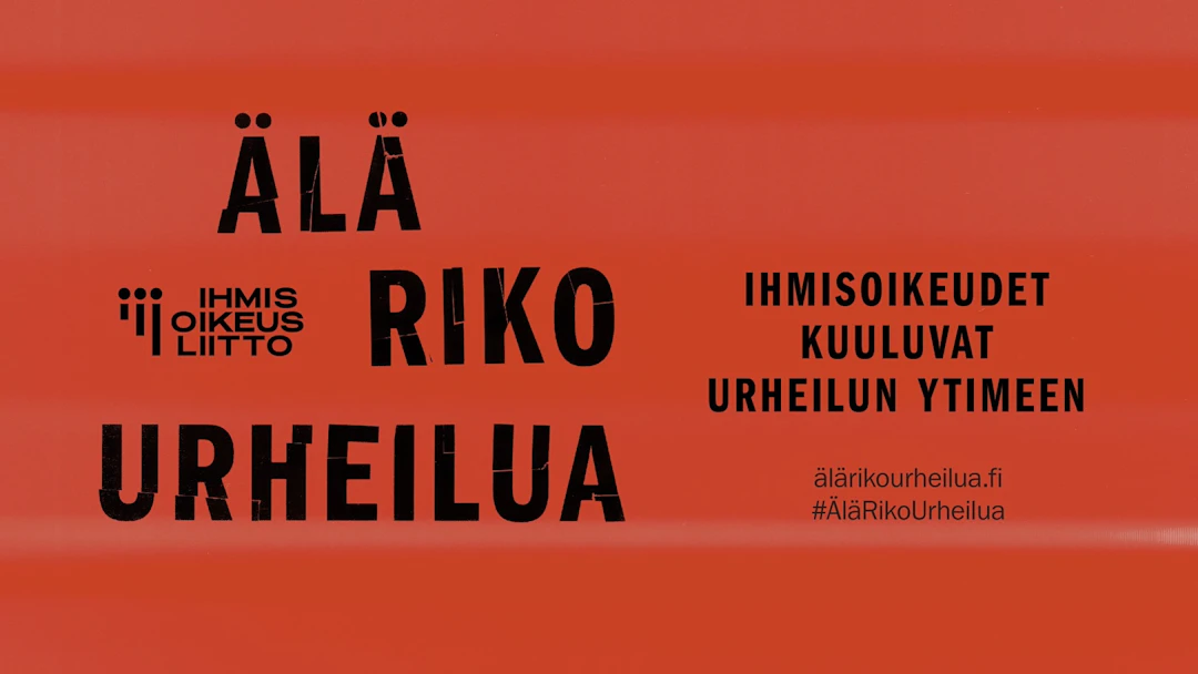 Älä riko urheilua
