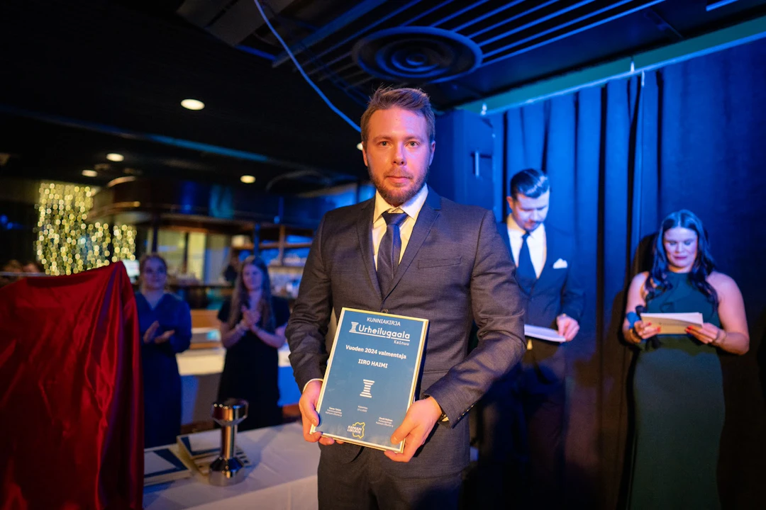 Iiro Haimi, vuoden valmentaja Kainuun Urheilugaalassa 17.1.2025.