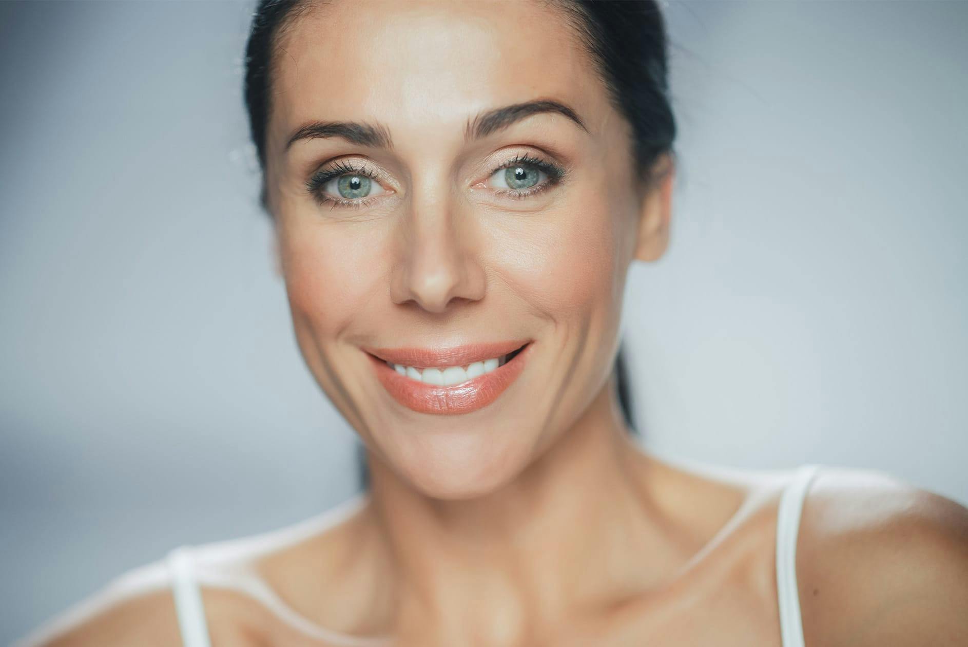 Brunette woman smiling