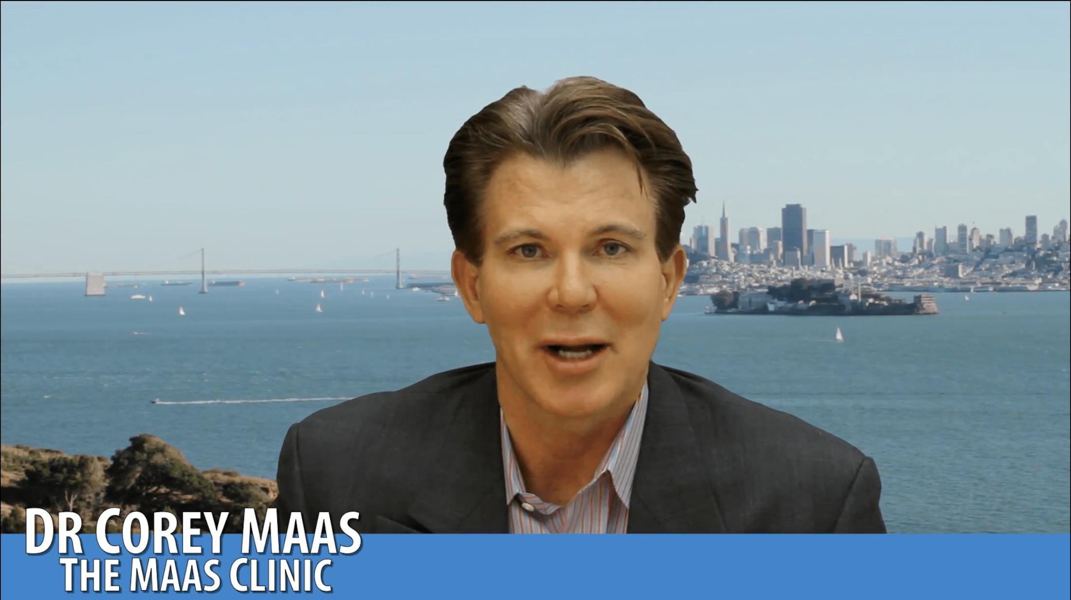 dr maas in fron of downtown san francisco background
