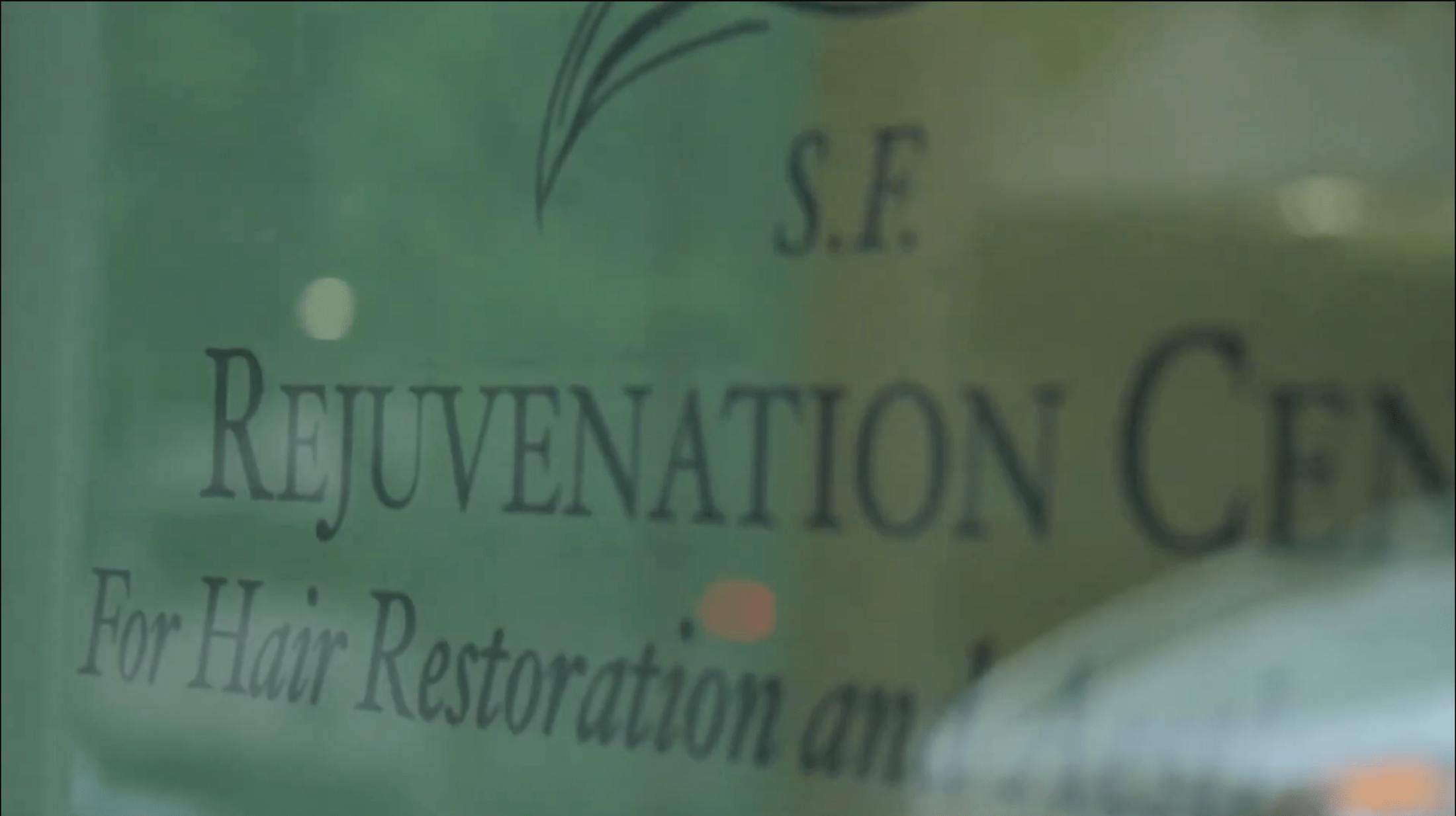 close up on sign for rejuvenation center