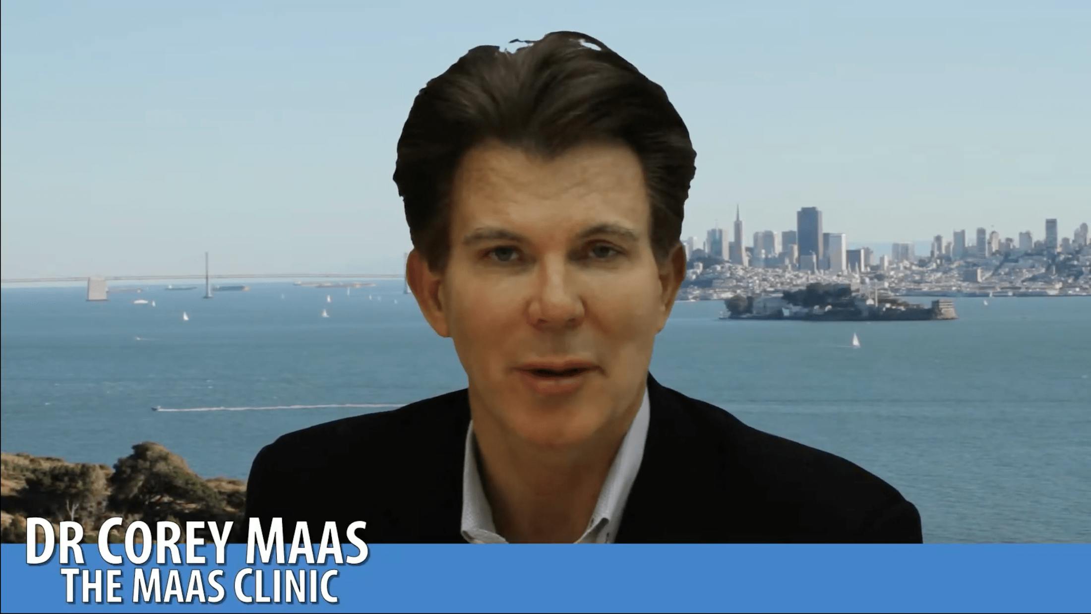 dr maas in front of a bay background