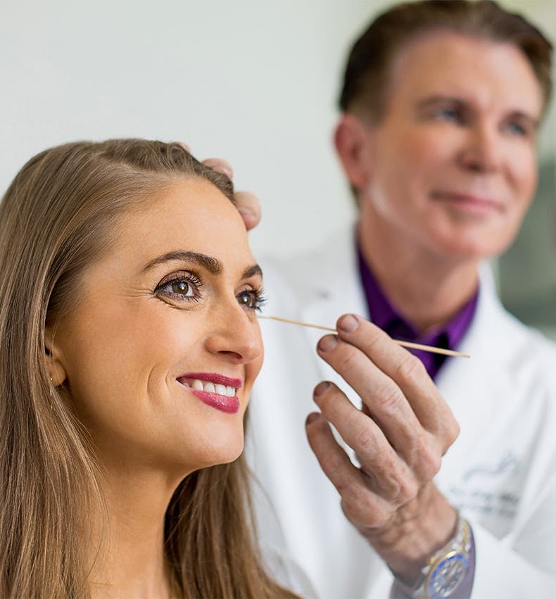 doctor looking at a patient