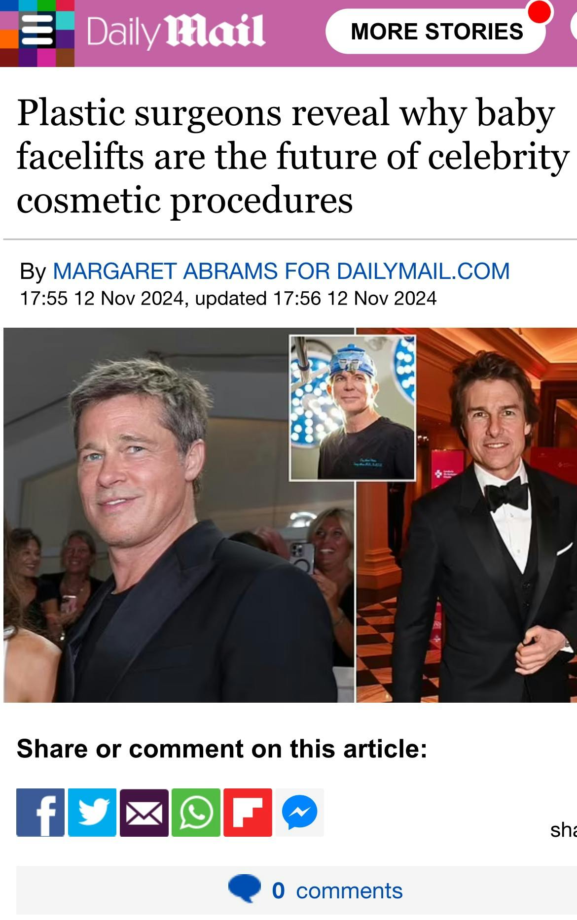 Plastic surgeons reveal why baby facelifts are the future of celebrity cosmetic procedures