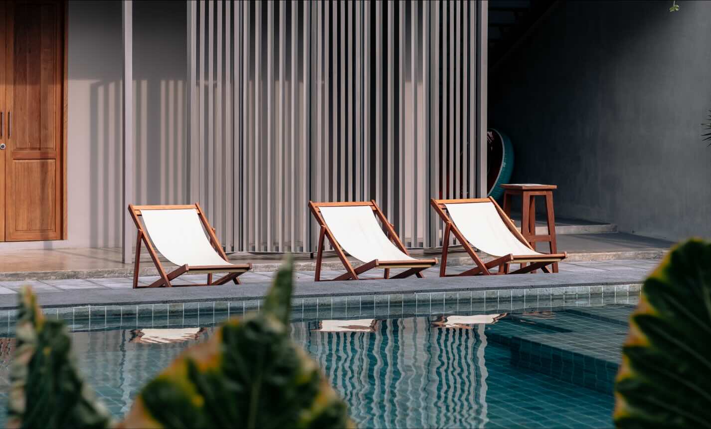Luxury pool with chairs