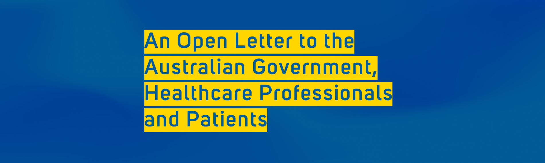 An Open Letter