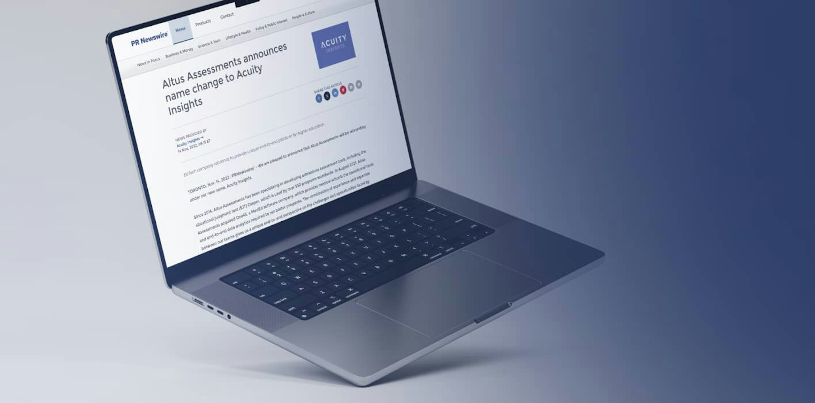 Acuity Press Release