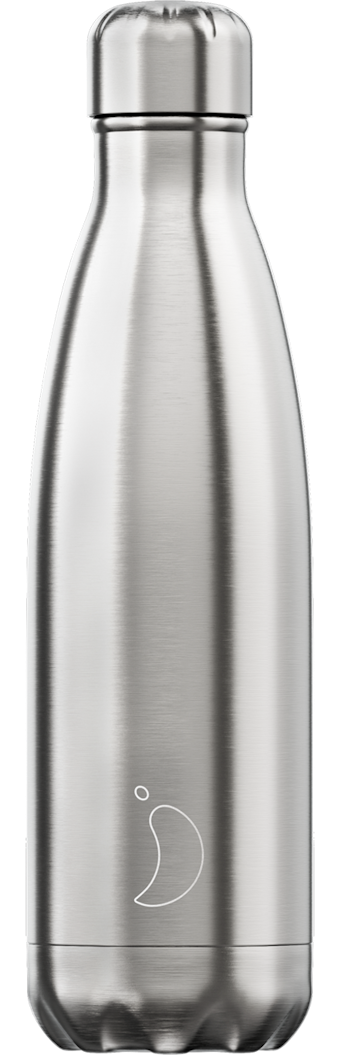 Gourde isotherme Chilly's chrome silver thermos nomade 500ml - Escale  Sensorielle