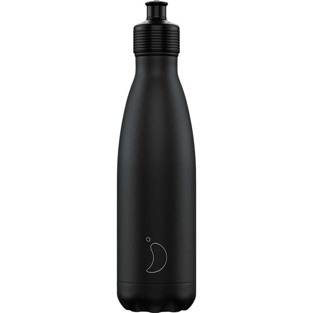 Monochrome Sports Bottle | Mono Black Reusable Water Bottle