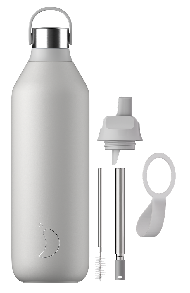 Series 2 Bottle and Flip Lid Duo: Granite 1L - Chilly's
