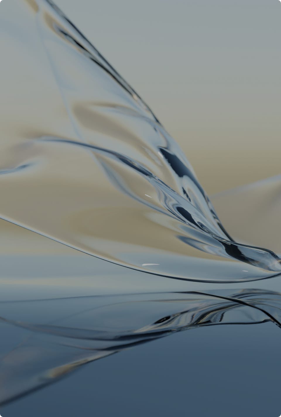 Stylish water on a surface