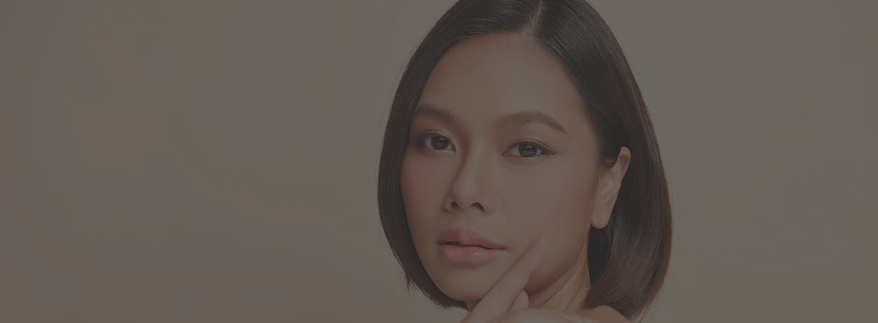 beautiful young asian woman in studio shoot