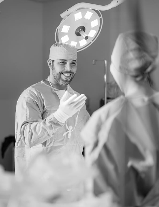 Dr. Oppenheimer in surgical studio