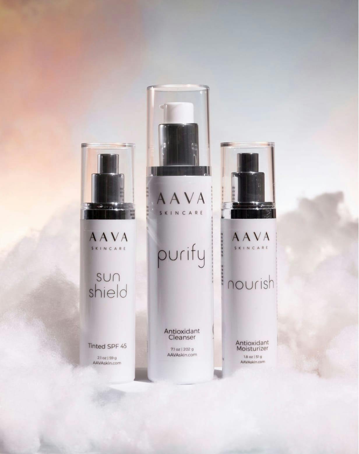 AAVA skincare products