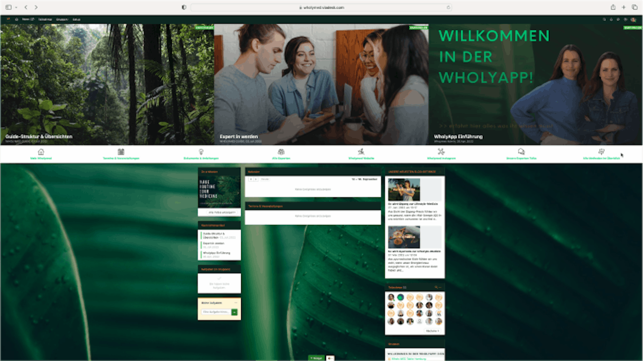 Screenshot from WHOLYMED community platform