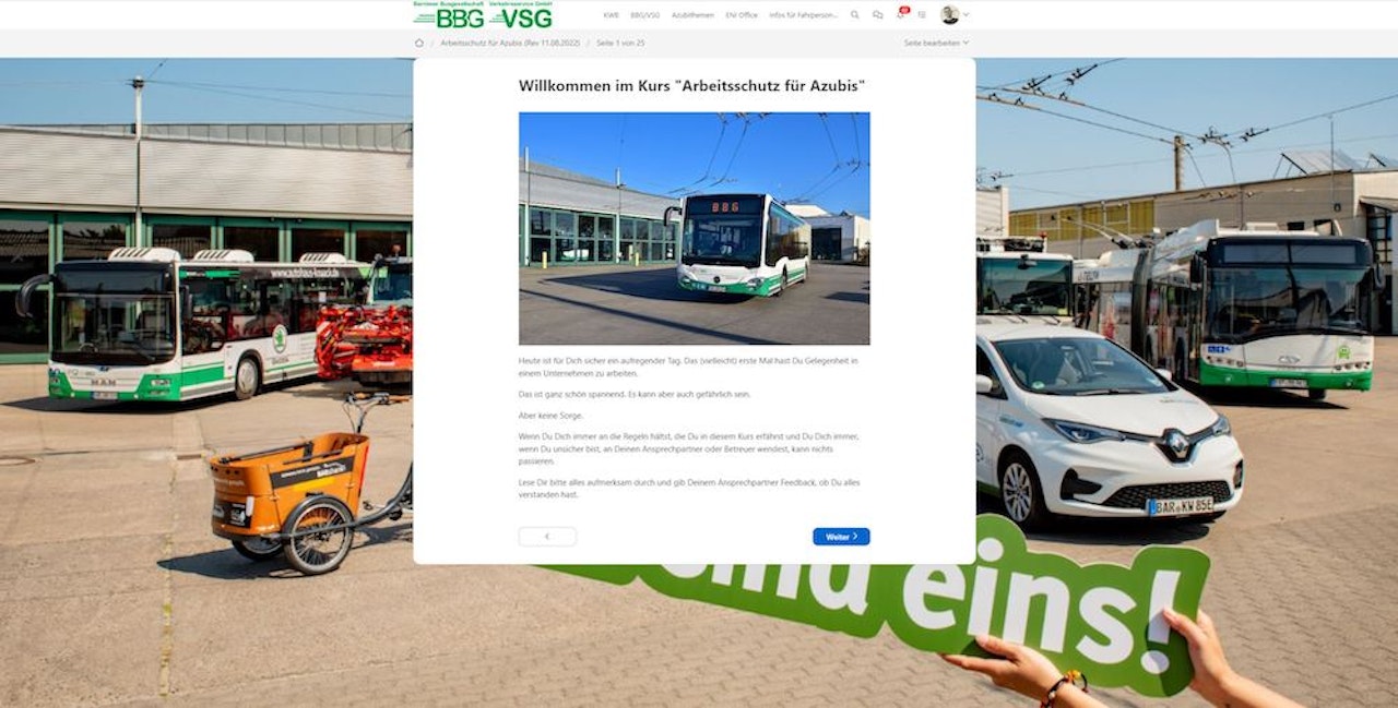 Screenshot van het BBG onboarding platform