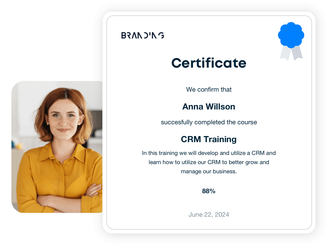 LMS branded certificate