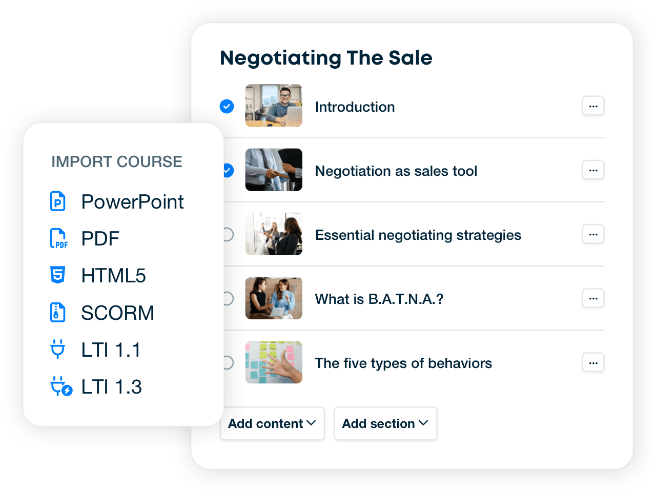 Course training material
