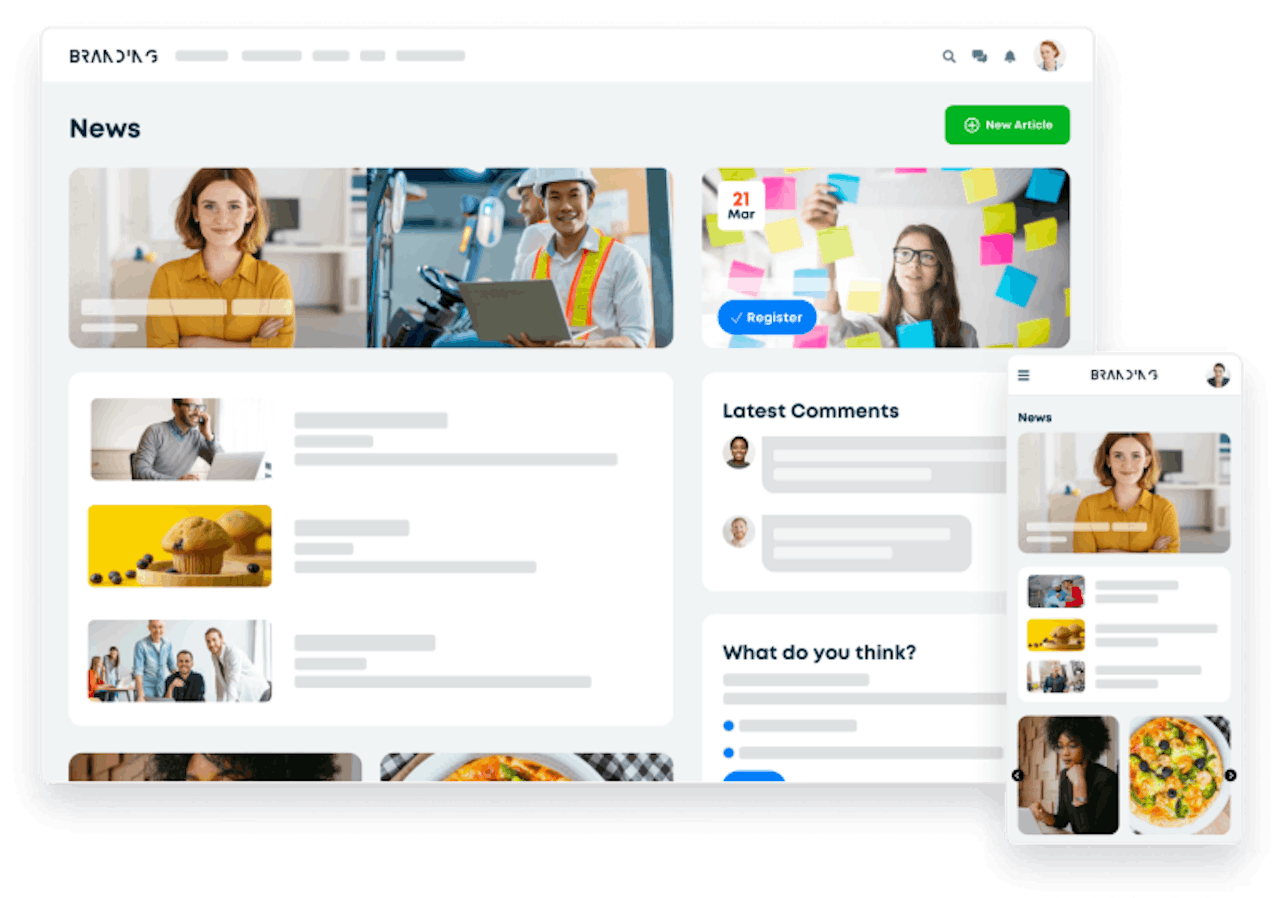 Internal communication - internal news platform