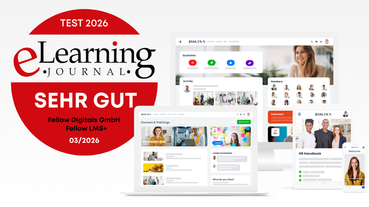 Fellow LMS+ ontvangt “zeer goed” | eLearning Journal test