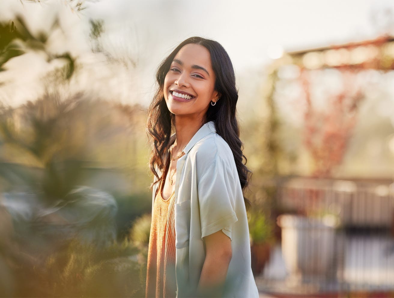 woman smiling