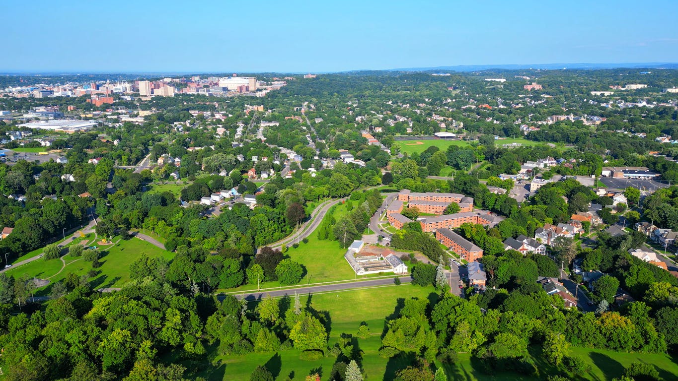 overhead view of Spring Valley, NY