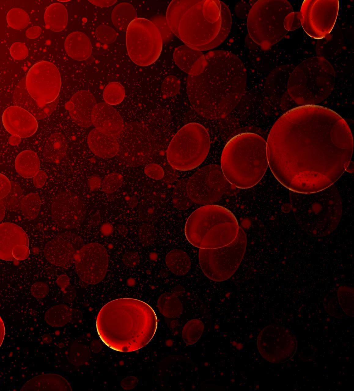 dark red bubbles on black background